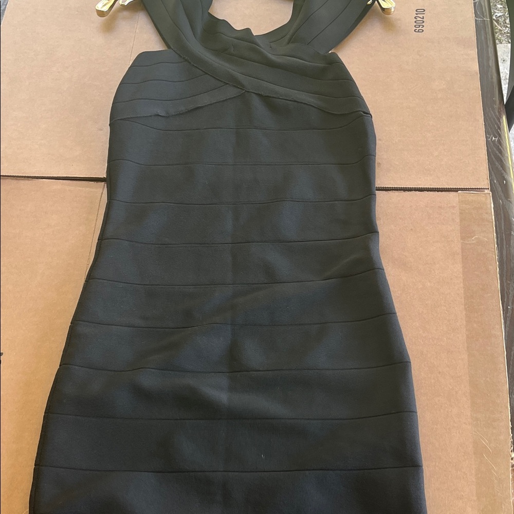 Black Bandage Cocktail Dress - Picture 3 of 5